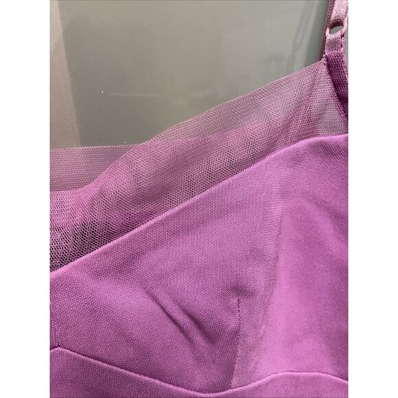 BCBG MaxAzria Vintage 90s Y2K Purple Chiffon Mesh Camisole Tank Top Blouse Sz S - Picture 4 of 7
